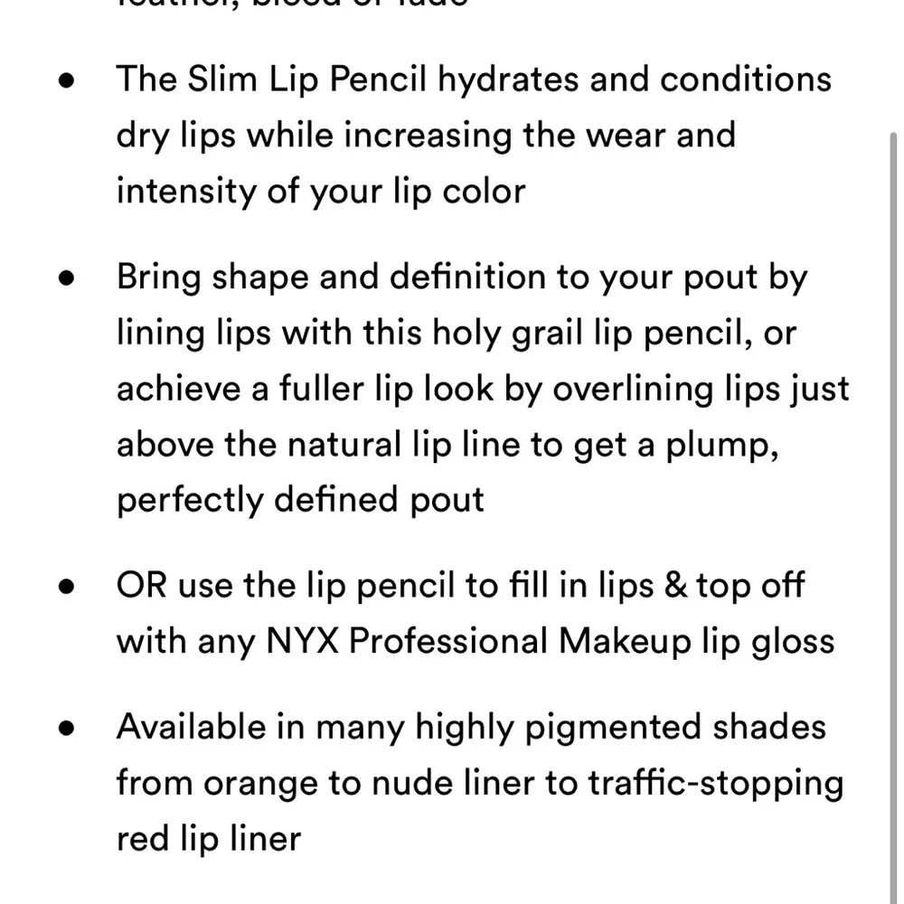 NYX Slim Lip Pencil in Shade Ever